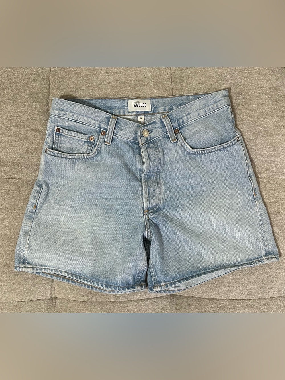 Agolde Light Wash Denim Men's Shorts